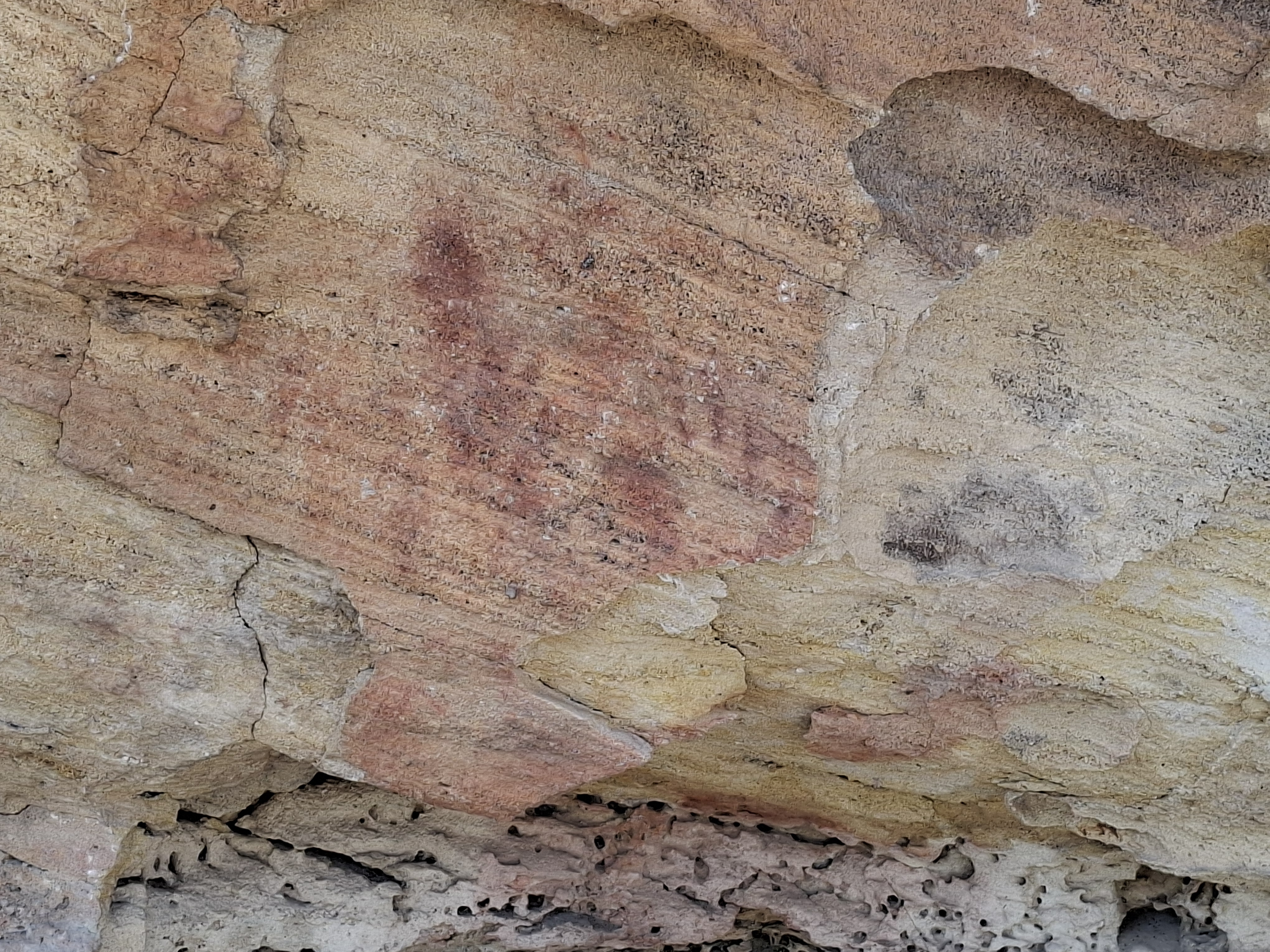 Look closely and you'll see an aboriginal hand print